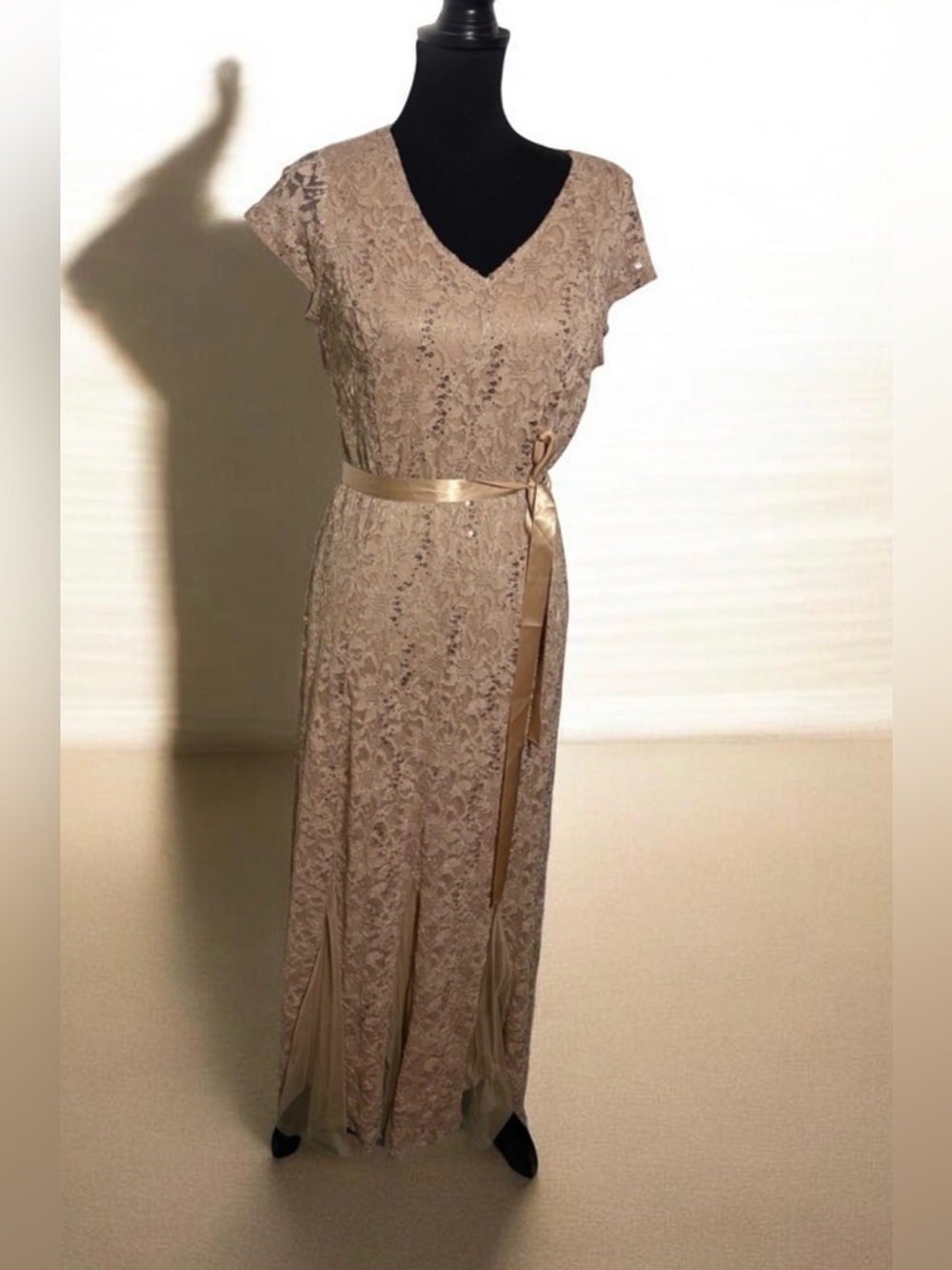 Cardolite Petite Lace Sequin Maxi Dress PL - NWT Style